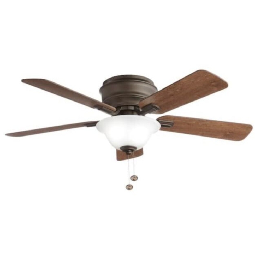 Hampton Bay Hawkins 44 in. LED Oil Rubbed Bronze Ceiling Fan with Light